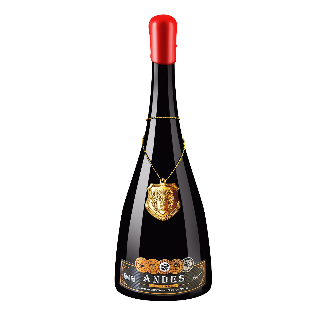 法国进口红酒 安第斯侯爵家族珍藏干红葡萄酒 750mL*6瓶整箱装