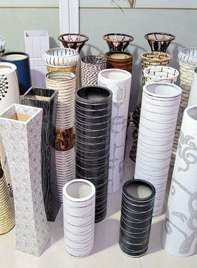 叶脉干花仿真花塑料花客厅落地彩色装饰铁艺加厚仿陶瓷木质花瓶