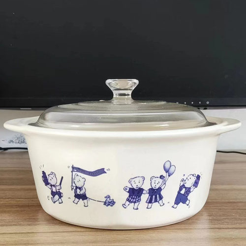正品景德镇珍宝陶瓷砂锅煲汤炖菜宝宝辅食锅卡通图案粥锅炖锅汤锅
