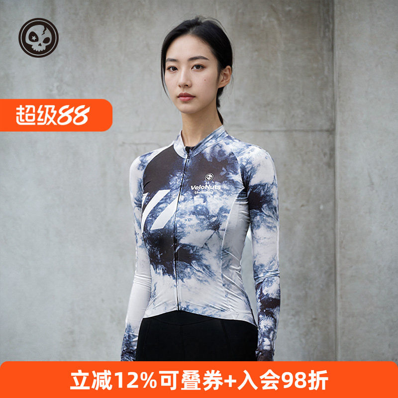 小骷髅骑行服长袖女款透气排汗