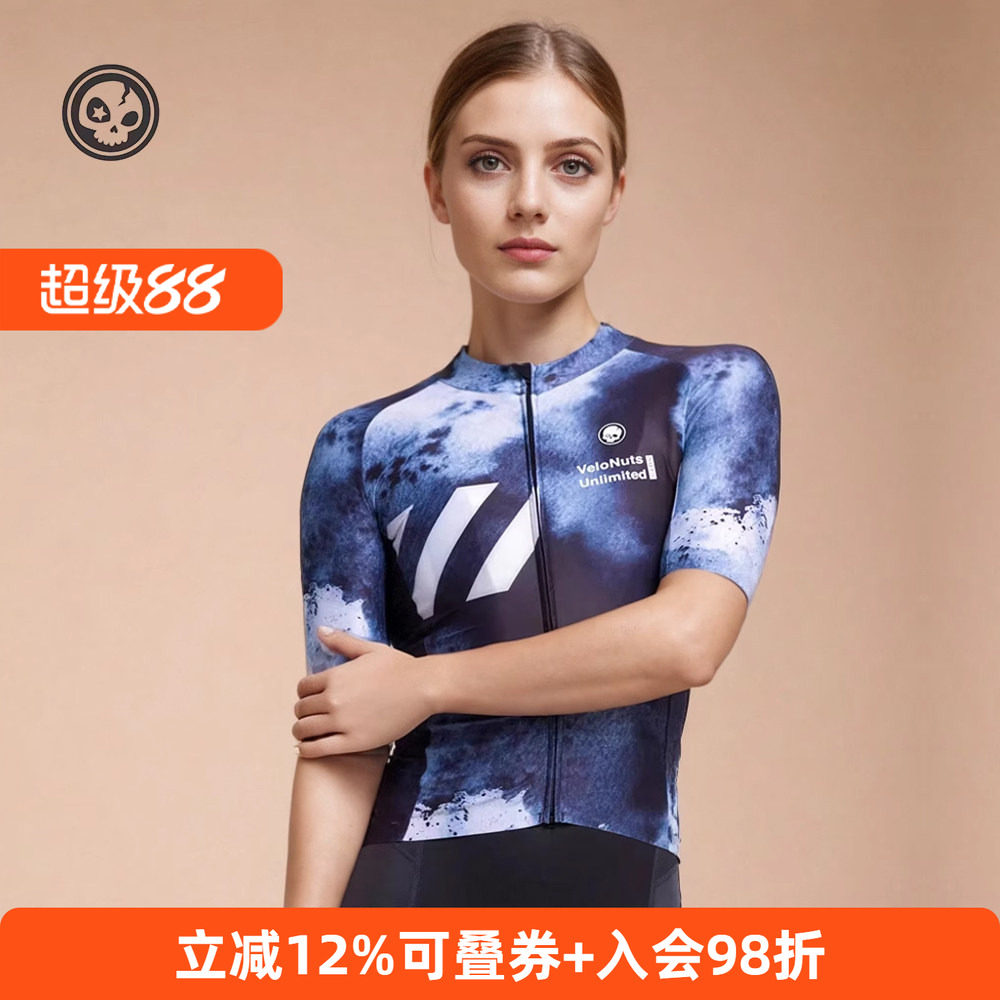 VNS小骷髅女款短袖骑行服夏季