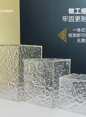 亚克力石头纹展示底座水波纹冷餐地台橱窗服饰鞋包置物展示架定制