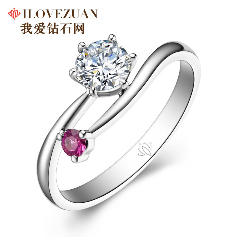 我爱钻石网钻石戒指女正品白18K金1克拉裸钻定制求婚结婚铂金钻戒属于什么档次？