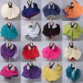 720度两面穿雪纺飘逸双层中国古典舞蹈12米大摆裙半身长裙新疆舞