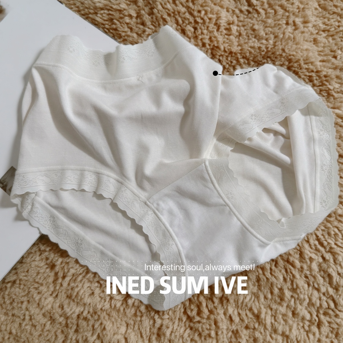 嘉丽超细螺纹棉内裤中腰性感