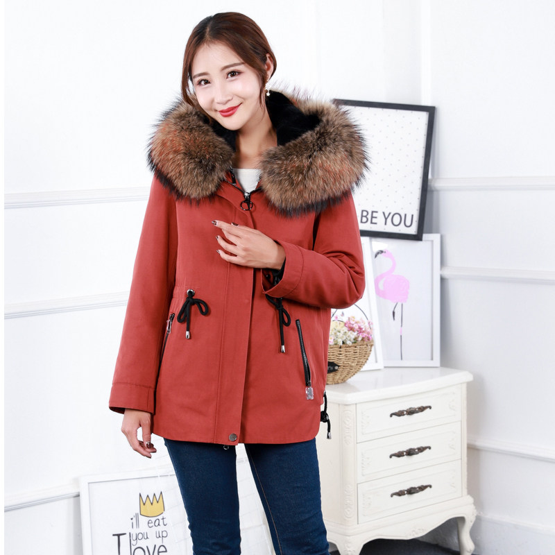 2021新款女时尚貉子领獭兔内胆可拆卸尼克派克服皮毛一体皮草外套在类目 女装/女士精品, 皮草中 - 来自Buy2taobao.com提供专业的淘宝代购服务