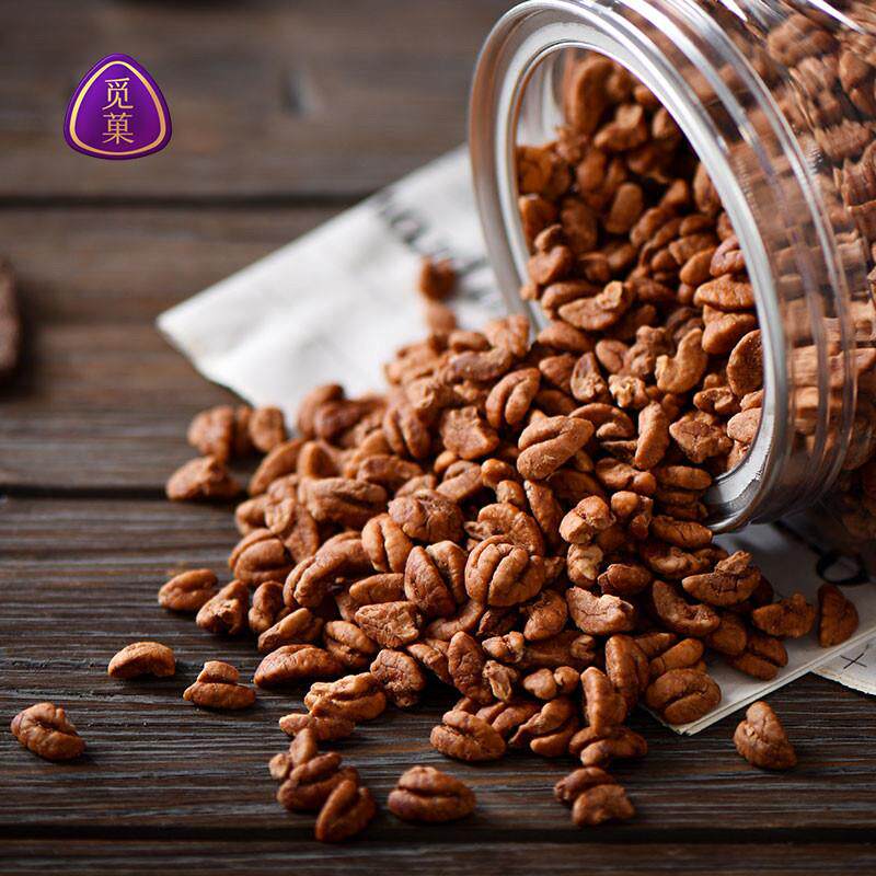 正宗觅菓觅果临安山核桃仁新货大颗粒罐装每日坚果休闲零食