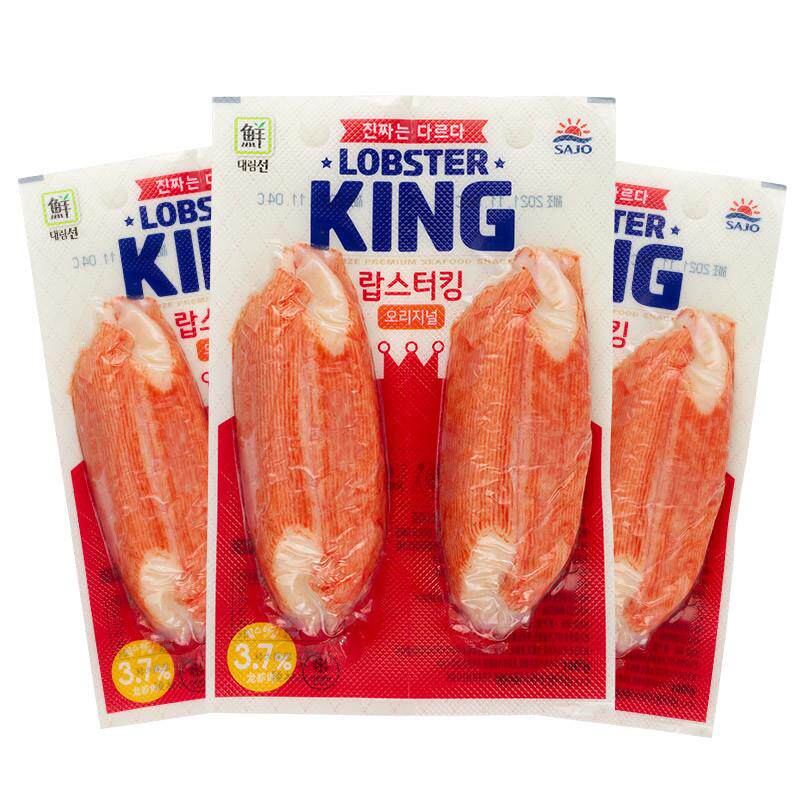 正宗韩国进口鳕龙虾蟹肉棒模拟手撕蟹柳蟹棒即食海味零食