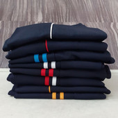 一道白杠加绒校裤 藏蓝色初中小学生休闲裤 黑色两道白杠校服裤 冬季