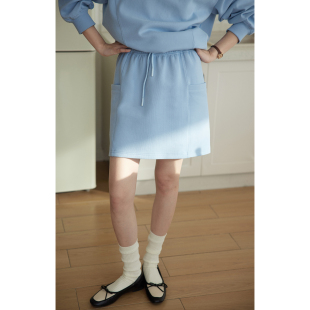 2025新款 solighter 半身裙女春季 复古菠萝纹短款 小个子短裙子 法式