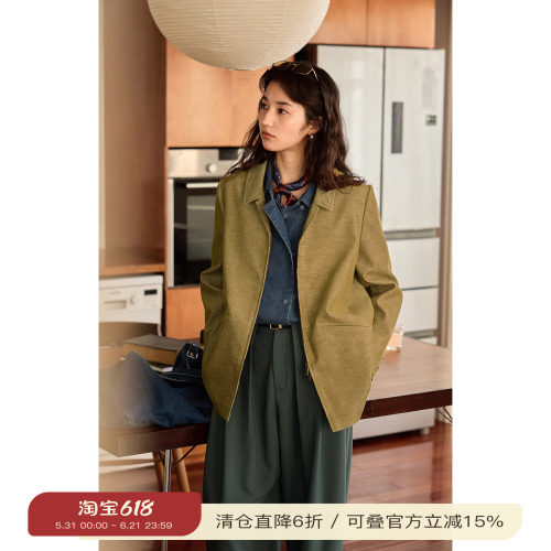 solighter法式绵细灯芯绒外套
