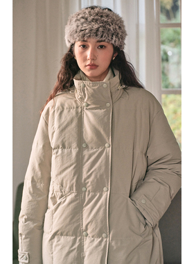 solighter 90白鸭绒立领双排扣羽绒服女冬季新款加厚吐司面包服