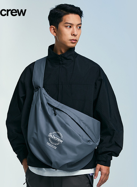 Subcrew潮牌大容量通勤斜挎包小众休闲运动健身单肩包弓箭包男女