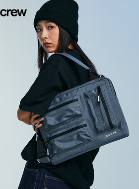 Subcrew潮牌通勤斜挎包出差16寸减震电脑包手提单肩包男女