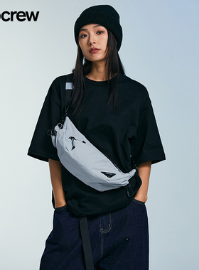 Subcrew日系小容量斜挎包休闲腰包单肩包运动胸包牛角包男女