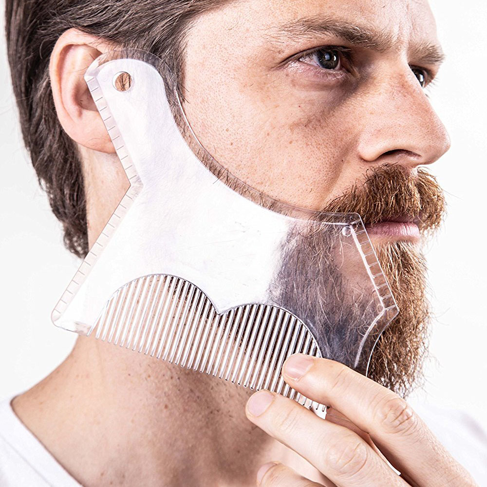 1pc Men Beard Hairstyles Shaping Styling Template Comb 家庭/个人清洁工具 梳子/化妆梳/按摩梳 原图主图