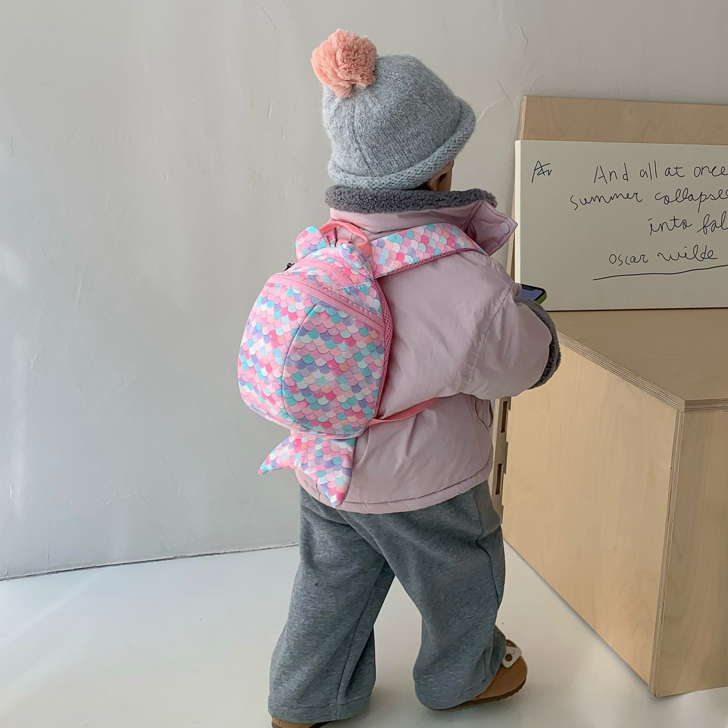 女童婴幼儿小宝宝1岁2岁防走丢牵引小背包超萌可爱彩色鱼纹小书包,玩具/童车/益智/积木/模型,书包,淘宝优惠券,粉丝福利购,淘宝优惠卷