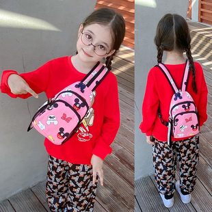 女童胸包旅游秋游休闲女孩子小背包幼儿园宝宝小学生防水轻巧小包