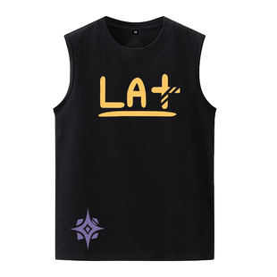 hololive动漫周边vtuber拉普拉斯同款cos无袖T恤纯棉夏背心痛衣服