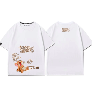 猫和老鼠周边个性百搭新款短袖男女学生情侣装纯棉半袖潮牌上T恤