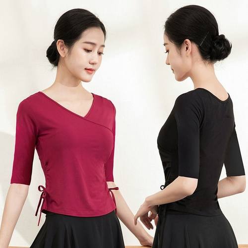 训练修身服装莫代尔中袖古典舞