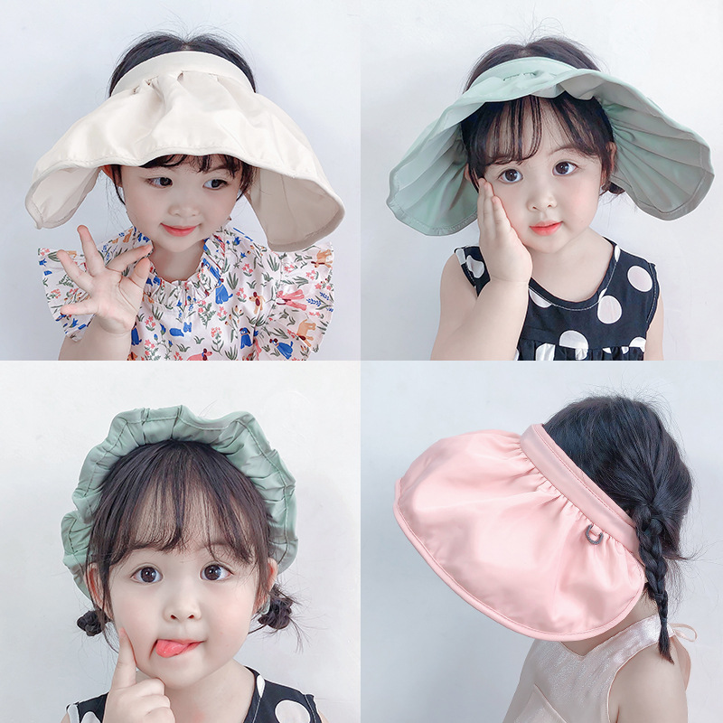 速发贝童空顶儿壳帽大童无顶防晒帽沙滩遮帽男帽檐透气亲子太帽