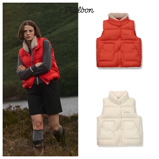 韩国malbon高尔夫服装女款25秋冬季新款保暖户外运动防风羽绒马甲