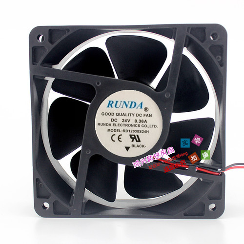全新RUNDA RD12038B/S24H 12038 24V 0.36A 12cm电焊机变频器风扇