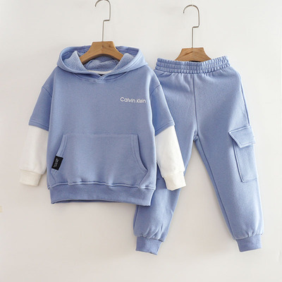 男女童加绒保暖秋冬款套装两件套