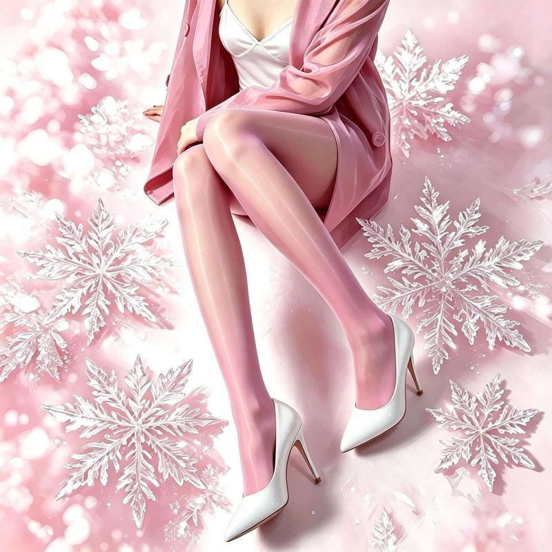 潮尚【鎏丝】油亮高光性感丝袜8D薄款912针大码加长男女马油袜图片