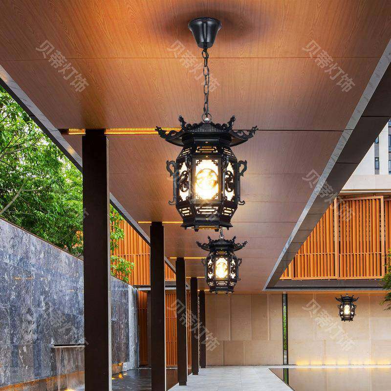 新中式复古户外吊灯防水室外太阳能超亮凉亭灯走廊花园大门庭院灯,家装灯饰光源,景观庭院灯饰,淘宝优惠券,粉丝福利购,淘宝优惠卷