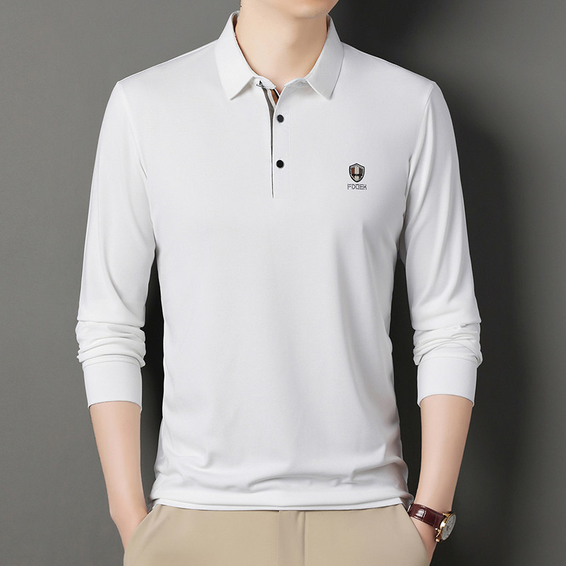 春秋季男士长袖T恤中老年休闲翻领Polo衫薄款爸爸男装宽松打底衫,男装,中老年上装,淘宝优惠券,粉丝福利购,淘宝优惠卷