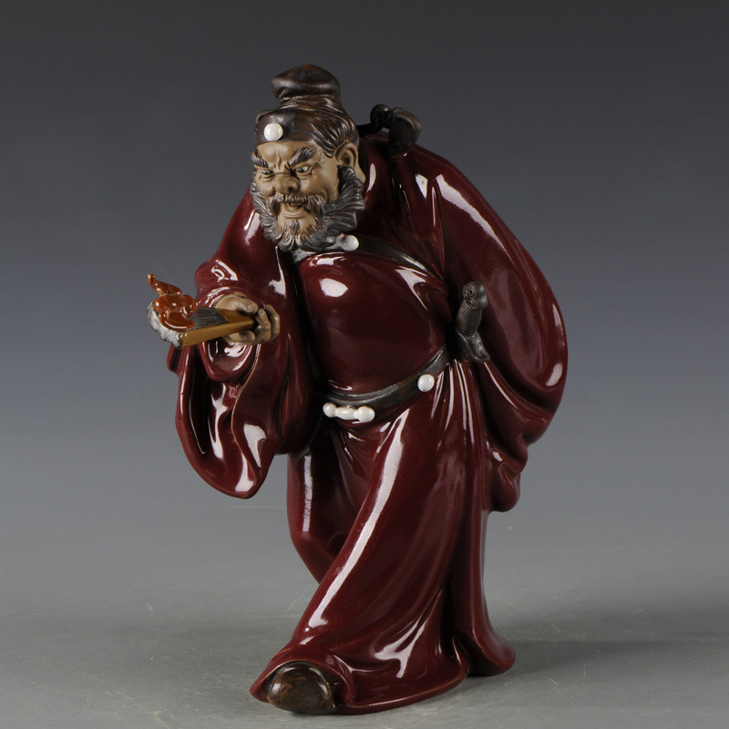 石灣公仔陶瓷鍾馗擺件公司店鋪開業招財禮品家居客廳門神鎮宅擺設在類目 家居飾品, 擺件中 - 來自Buy2taobao.com提供專業的淘寶代購服務