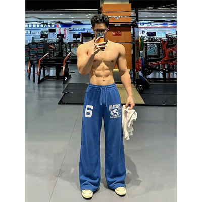 春夏潮牌美式嘻哈阔腿卫裤