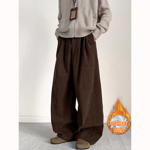 日系复古灯芯绒休闲裤