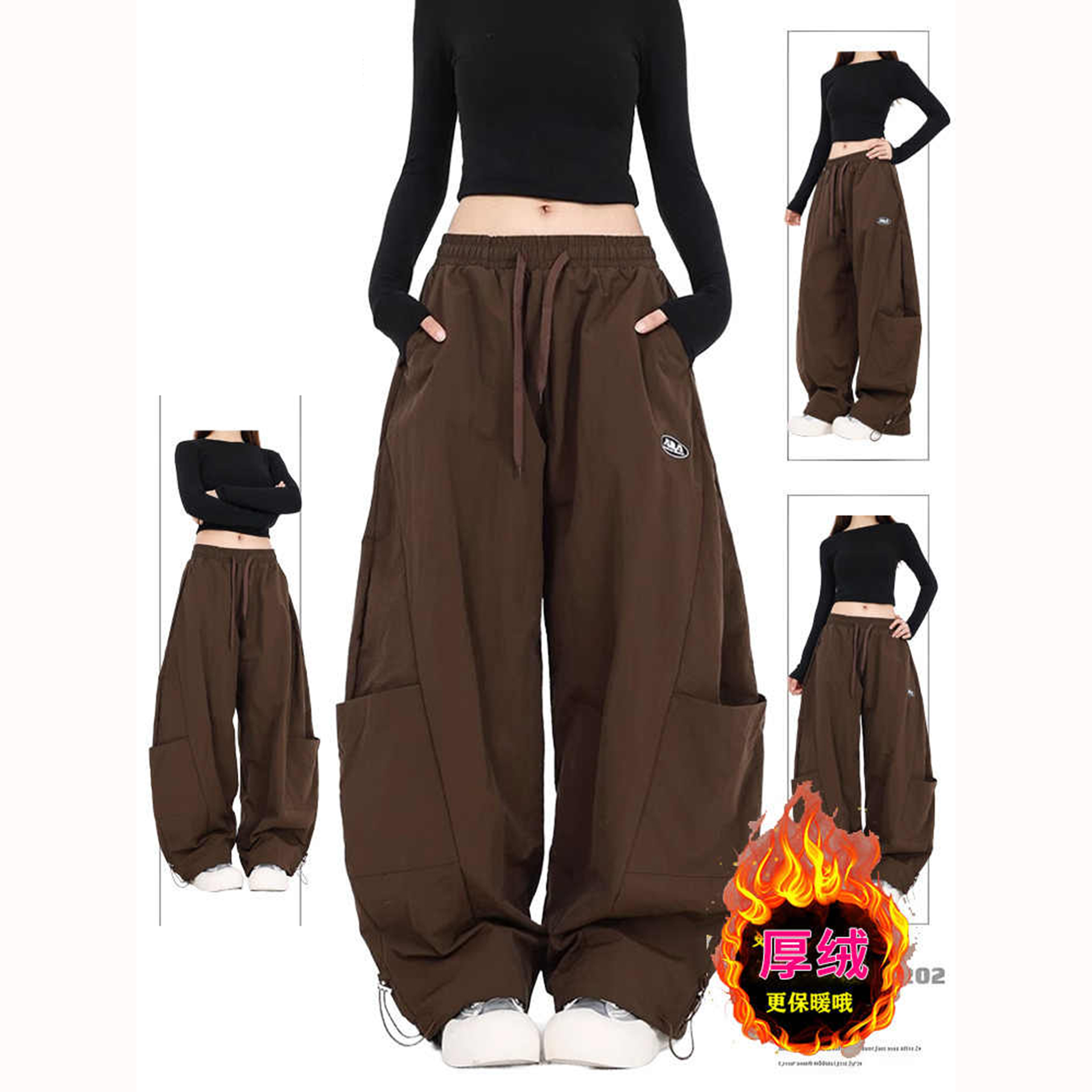 美式复古大口袋工装裤