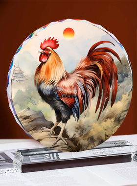 马到成功水晶摆件轻奢高档中式生肖桌面家居装饰乔迁送礼物工艺品