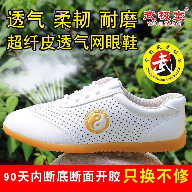 武极堂太极鞋旗舰店男女镂空网眼透气软牛筋底耐磨防滑超纤皮中年