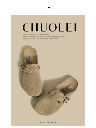 Универсальная женская обувь Birkenstock, весна-лето 2025, новые матовые полутапочки с плоской подошвой для рыбалки, верхняя одежда Birkenstock для ленивой одежды