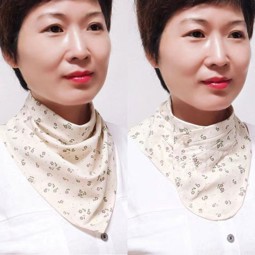 薄款护颈椎假领围巾印花男女四季