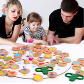 儿童早教训练专注力脑力大作战幼儿园桌面游戏图形状认识找图玩具