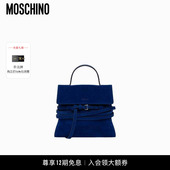 新年礼物 Moschino 莫斯奇诺 25秋冬女士Tie Me绒面革小手提包