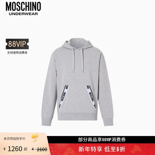男士 underwear Moschino 抽绳连帽套头卫衣 礼物会员6折起