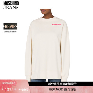 礼物低至5折 饰长袖 M05CH1N0 秋冬女士正面徽标装 卫衣 JEANS