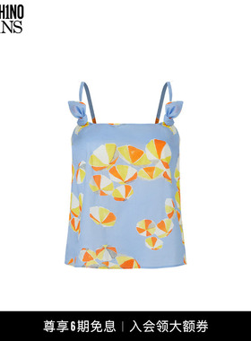 【礼物】M05CH1N0 JEANS 25春夏 女士彩色印花吊带上衣