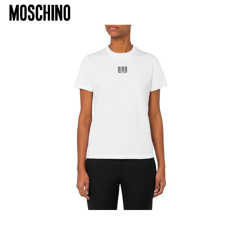 Moschino/莫斯奇诺 春夏 女士条形码贴饰T恤