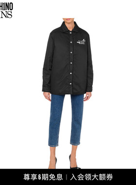 【礼物】M05CH1N0 JEANS 秋冬女士背后贪吃蛇夹克衬衫外套