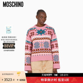 女士费尔岛风羊毛毛衣 莫斯奇诺 特享倒计时 Moschino