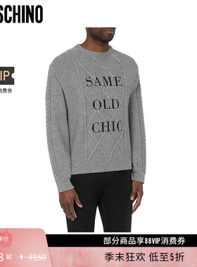 【礼物低至5折】Moschino/莫斯奇诺 男士Same Old Chic羊毛套衫