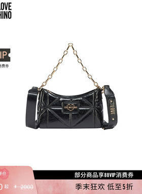 【礼物低至5折】Love Moschino  女士GEOMETRIC QUILTED单肩包